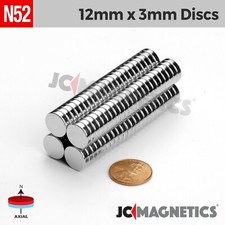 12mm x 3mm N52 Rare Earth Neodymium Magnet Disc 12x3mm picture
