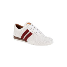 Bally Frenz Men's 6233822 White Perforated Leather Sneakers MSRP $535 NEW picture