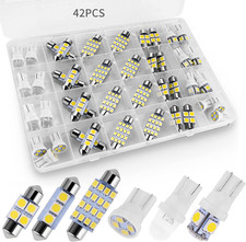 42PCS Super Bright White LED Interior Car Lights Bulb Kit picture