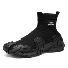 Mens Casual Running Boots Outdoor Walking Trendy Mecha Knit Socks Shoes High Top picture