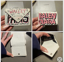 Balenciaga Graffiti Mini Papier Wallet White Pink Black w/ Box picture