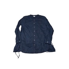 J.Jill Love Linen Navy Blue Button Down Tunic Long Sleeve Top WTP117881 Womens M picture