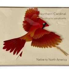 Small Cardinal Ornament Made of Bronze Tulia's Artisan Gallery New picture