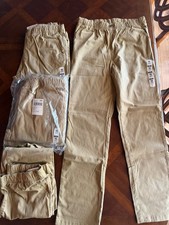 NEW NWT The Children's Place Khaki Pants 16  Kids Lot Of 2 29.5” Inseam Elastic picture