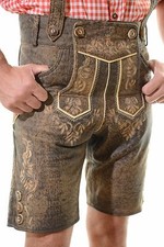 Bavarian Oktoberfest Lederhosen Lamb Antique Leather Tracht Shorts  #JODLER picture