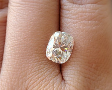 Natural Vivid White 'D' Color 3 Ct VVS1 Unheated Loose Diamond Cushion Cut picture