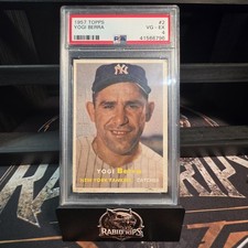 1957 TOPPS #2 YOGI BERRA YANKEES HOF PSA 4 picture