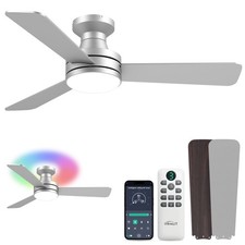Homlit 42 Inch RGB Ceiling Fan Light, Smart App & Remote Control Profile Flush picture