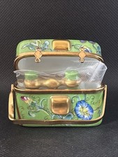 Limoges Basket Of Binoculars Trinket Box picture