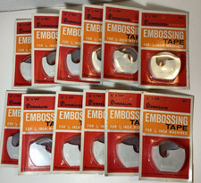 Lot Of 12 Vintg. Dennison Embossing Tape Red 1/4