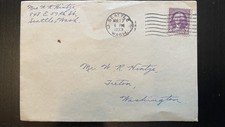 1933 Seattle Washington Cover 3¢ Washington Bicentennial Scott 708 picture