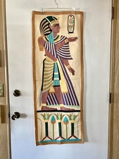 VTG Hand Stitched Egyptian Tapestry Quilt Wall Hanging 47