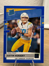Panini 2020 Donruss Rated Rookie Press Proof Blue Justin Herbert #303 RC picture