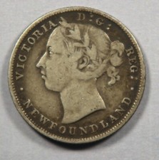 1888 Newfoundland Canada Victoria 20 Cents 20c picture