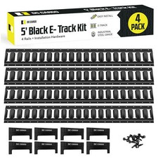 DC Cargo E-Track Rails and Installation and End Caps, Black Powder Coated picture