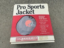 vintage Cleveland Browns Swingster 80s Satin Bomber Jacket sz XL - NEW IN BOX picture