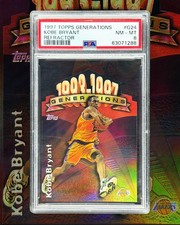 Kobe Bryant 1997 Topps Generations REFRACTOR #G24 PSA 8 - Second Year - Lakers picture