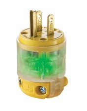 Leviton 515PV-LIT 15A 125V 2-Pole 3-Wire Grounding Lighted Straight Blade Plug picture