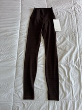 New Lululemon Align High Rise HR Pant 28” Sz 0 Legging Pant Lava Cake Glow Grid picture