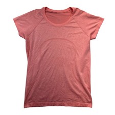 Lululemon Swiftly Tech Short Sleeve Crew Women Coral Heathered Athletic Shirt picture