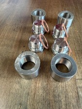 (4 Sets) 304 STAINLESS  O2 OXYGEN SENSOR BUNG PLUG  M18 X 1.5 THREADED... picture