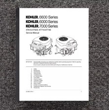 SERVICE MANUAL FITS KOHLER KT SERIES 6000 6600 7000 picture