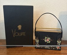 Vintage VOLUPTE Carryall Evening Minaudiere Vanity Purse w Makeup Compact & Box picture