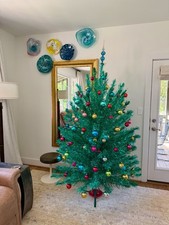 Vintage 1960s Holi-Gay Aluminum Christmas Tree – Sears – 6.5' picture
