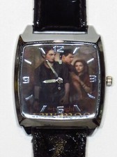 Twilight New Moon Wristwatch Square Bezel Black Band Illuminated HTF/Rare Nice picture