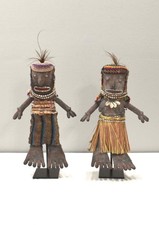 Papua New Guinea Mourning Pay Back Doll Pair Mendi Valley Southern Highlands picture