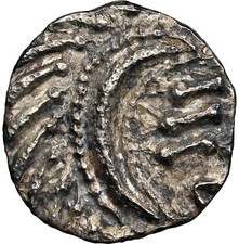 England - Anglo-Saxon - Continental Silver Sceat - 695-740 AD - NGC AU Details picture