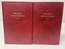 Bouvier's Law Dictionary Concise Encyclopedia 1914 3rd Rev 2 Vol Set 1975 Legal picture