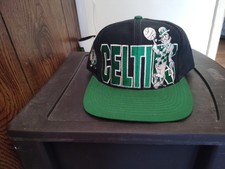 Vtg Logo 7 Boston Celtics BlockHead Rare Snapback  picture