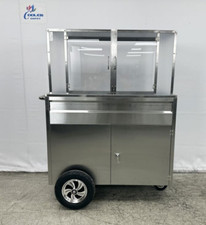 NEW Fruit Cart Vending Concession Stand Stainless Steel Display Frutas Vendor picture