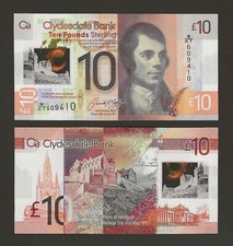 SCOTLAND 10 Pounds 2017, Clydesdale P-229Q, W/KT, Polymer Note, UNC Grade picture