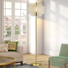 Luvkczc Gold Crystal Floor Lamp, 64