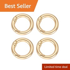 uxcell 4Pcs Gold 15.8mm Snap Hooks picture