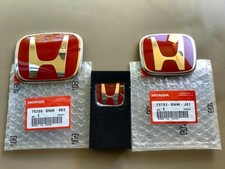 Red Front Steering Rear Emblem Fit For 2006-2015 Honda Civic Sedan SI LX SEDAN picture