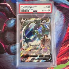 Rayquaza V (Alternate Full Art) Evolving Skies Ultra Rare 194/203 PSA 10 picture