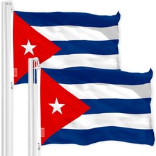 G128 2 Pack Cuba Flag 3x5 Ft 150D Polyester Indoor Outdoor Brass Grommets picture