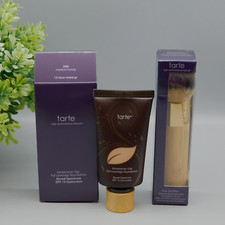Tarte Amazonian Clay Full Foundation 35H MEDIUM HONEY W/ Brush New in Box SEALED picture