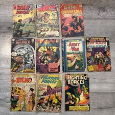 10 Vintage War Comics Lot Sgt Rock Our Army at War Fighting Forces Charlton DC picture