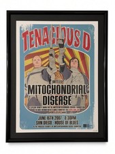 Tenacious D Jack Black Signed Blue Limited Edition Print 266/625 Framed 28x22 picture