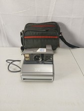 Polaroid One 600 Folding Instant Camera Grey Vtg, Works See Photos With Bag/Film picture