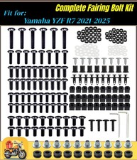 Black Complete Fairing Bolts Kit Bodywork Screws Set for Yamaha 2021-2025 YZF R7 picture