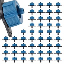 50-Pack 1.1GPH Pressure Compensating Drippers for Garden Lawn [Blue] picture