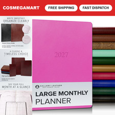 Large Monthly Planner 2026-2027 | Caribbean Fuchsia | Stylish Organizer, Calenda picture