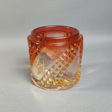 Antique French Baccarat Crystal Rose Tiente Swirl Round Vanity Jar 3