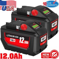 2PACK 12.0Ah For Milwaukee For M18 18V Extended Capacity Battery 48-11-1860 NEW picture