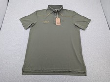 NWT Texas Standard Lariat Western Polo Shirt Mens Large Green Performance Logo picture